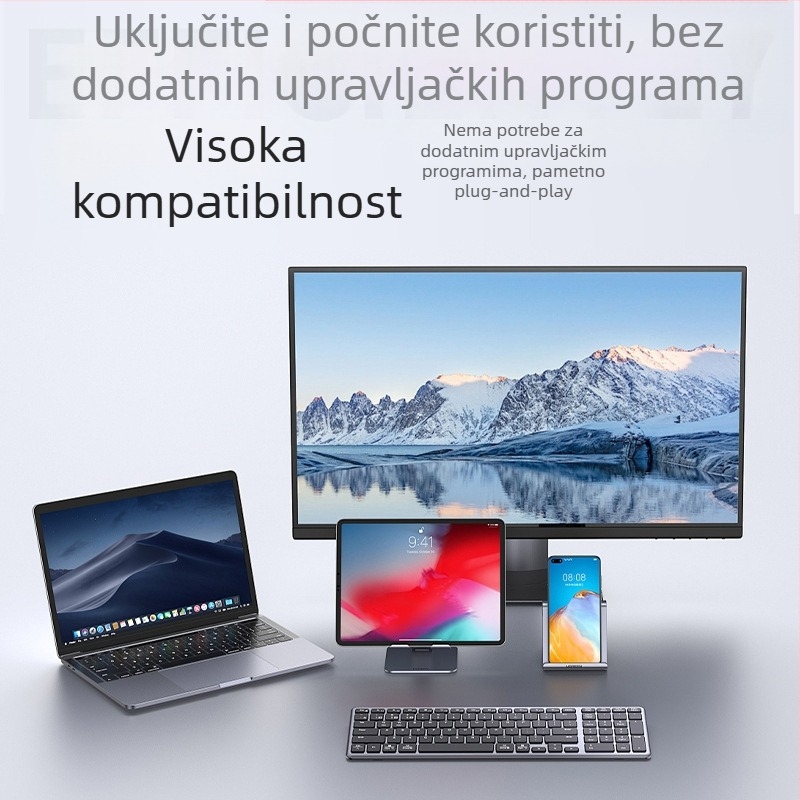 USB hub s 4 porta H031, USB 2.0, 480 Mbps, neovisni prekidači, kabel 0,3 m, bez napajanja