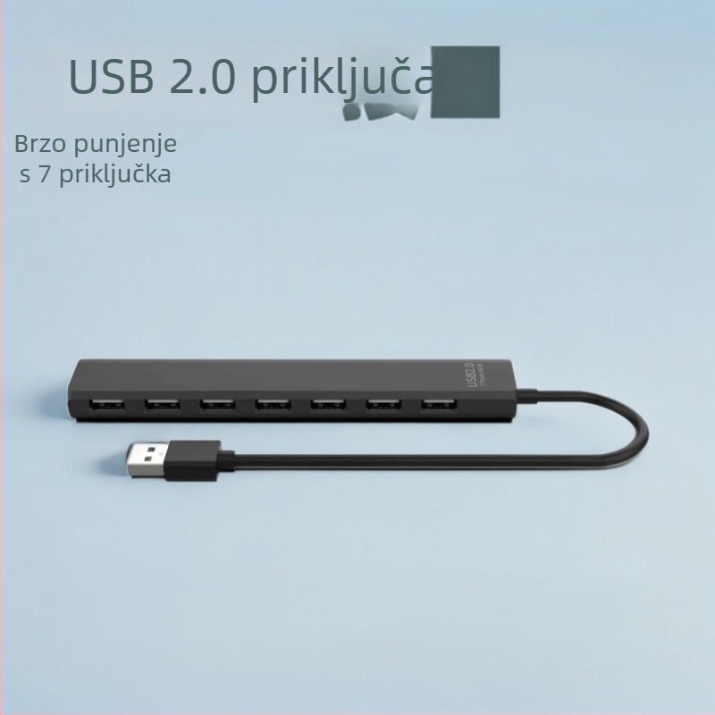 USB 2.0 7-portni USB hub visoke brzine, kabel 30 cm