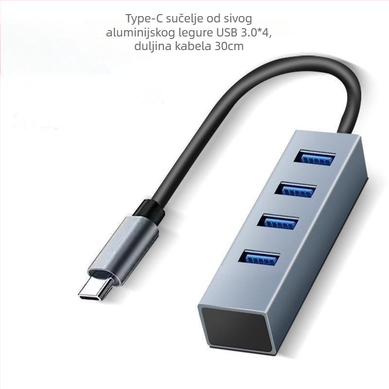 USB-C na USB 3.0 brzi docking stanica – 4-u-1 hub, aluminijska legura, model US210