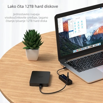 Biaze GD13 USB 3.0/3.2 hub s 4 porta, napajanje iz eksternog izvora, kabel dužine 1 m