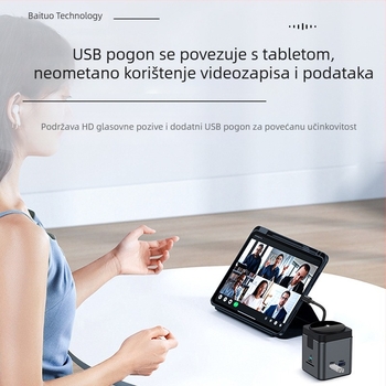 Type-C docking stanica s USB 15W magnetskim bežičnim punjačem, HUB za telefon i računalo