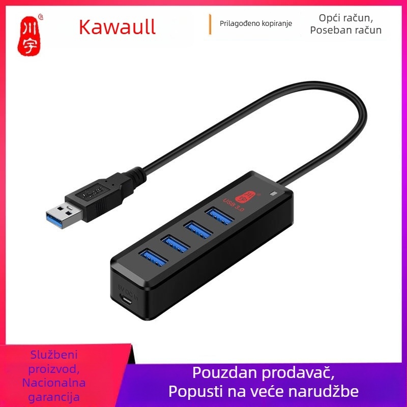 Chuanyu USB 3.0 hub s više sučelja, USB proširivač za prijenosno računalo, 1 na 4 hub