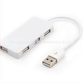 Ultra-tanki USB 2.0 hub s 4 porta za prijenosno računalo, splitter, bez kućišta