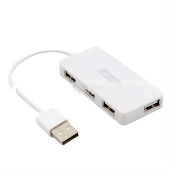 Ultra-tanki USB 2.0 hub s 4 porta za prijenosno računalo, splitter, bez kućišta