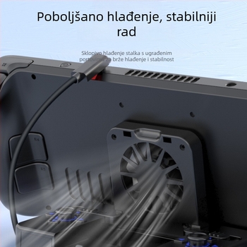 Dock za Steam Deck s HDMI projekcijom, 1x4 proširenje, samostalni ventilator hlađenja, vanjsko napajanje, OTG sučelje