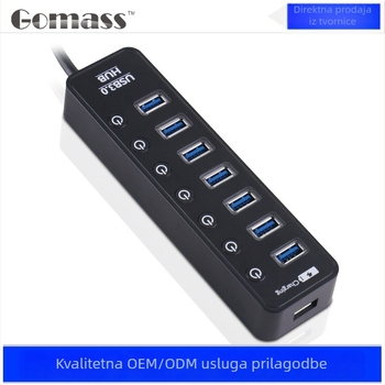 7-portni USB 3.0 hub s neovisnim prekidačima