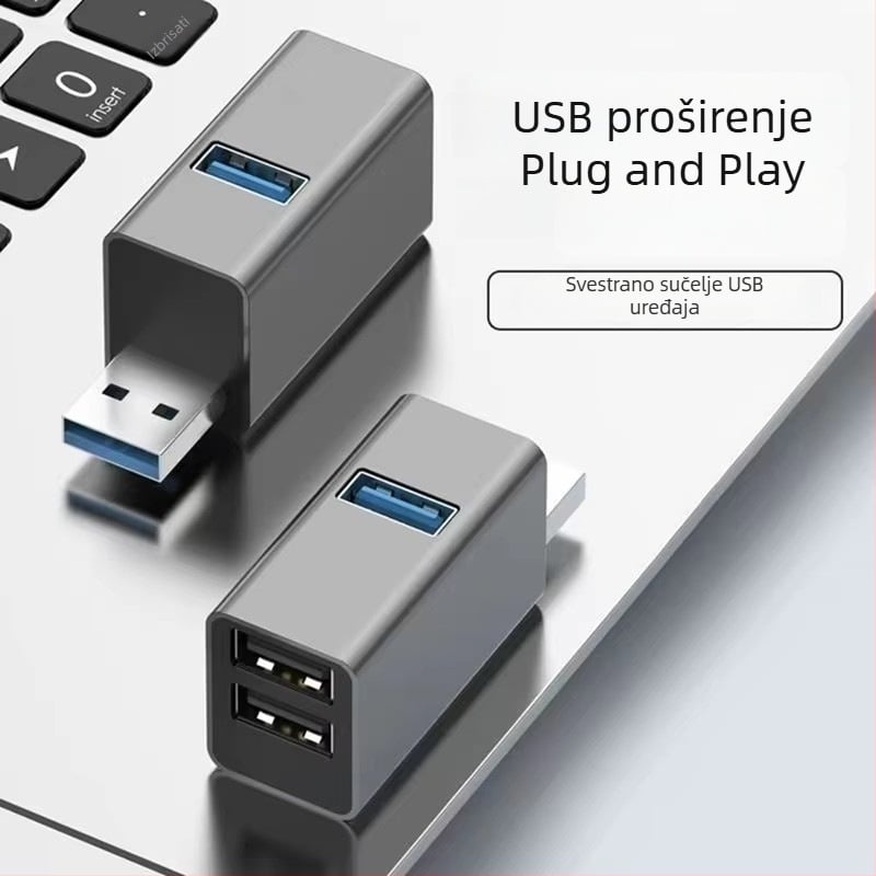 USB 3.0 hub s 3 porta, 5 Gbps, napajanje preko USB-a (bez vanjskog napajanja)