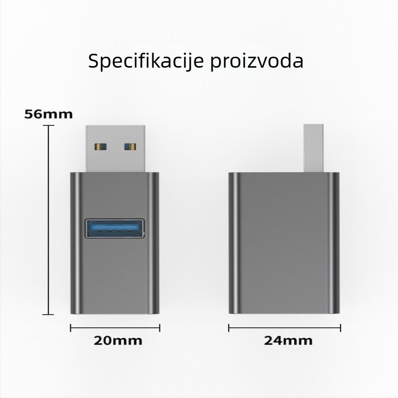 USB 3.0 hub s 3 porta, 5 Gbps, napajanje preko USB-a (bez vanjskog napajanja)