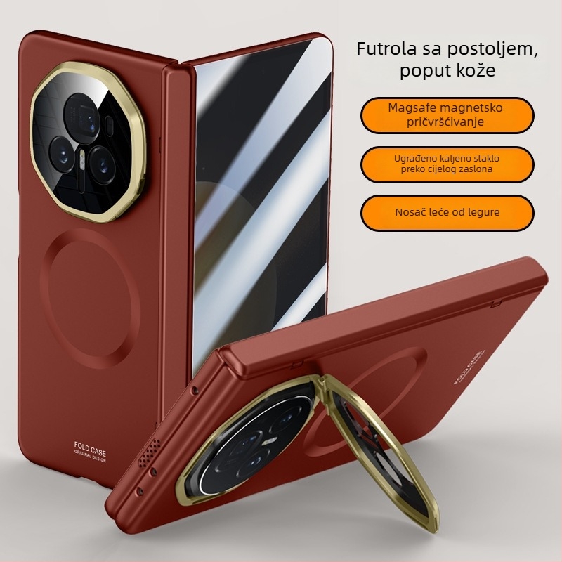 Futrola za Honor MagicV3 s dojmom kože i magnetskim šarnirima za zaštitu (V3)