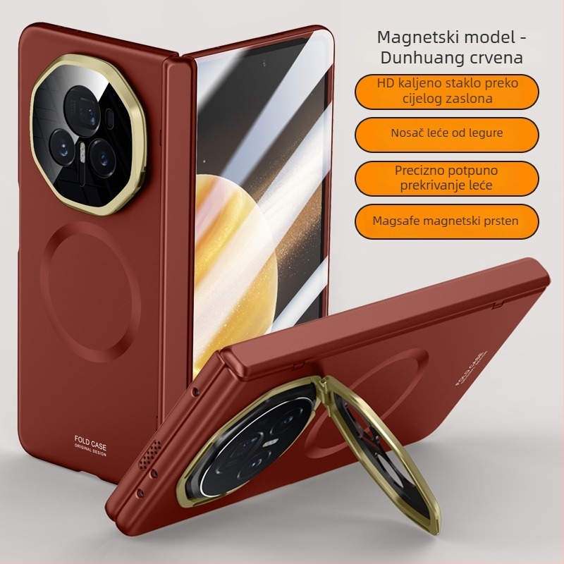 Futrola za Honor MagicV3 s dojmom kože i magnetskim šarnirima za zaštitu (V3)
