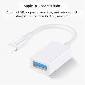 General Line Apple OTG adapter s USB 3.0 kabelom za povezivanje USB flash diska, pametnog telefona i tipkovnice