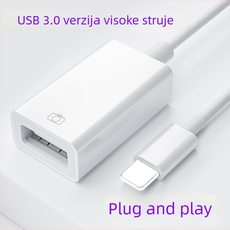 General Line Apple OTG adapter s USB 3.0 kabelom za povezivanje USB flash diska, pametnog telefona i tipkovnice