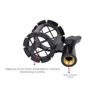 Mikrofon s amortizacijskim nosačem, držačem za mikrofon i cantilever ramenom — Model 10020018, Marka ANGLE