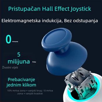 Bežični Switch kontroler s Bluetoothom za PC, Android i iOS – joystick s Hall senzorom