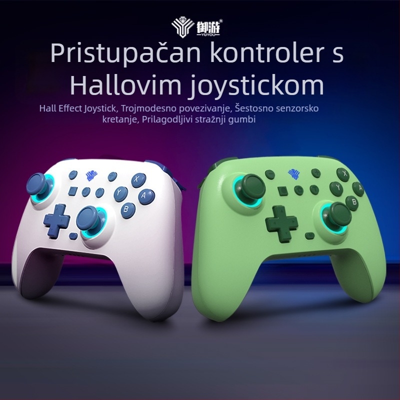 Bežični Switch kontroler s Bluetoothom za PC, Android i iOS – joystick s Hall senzorom