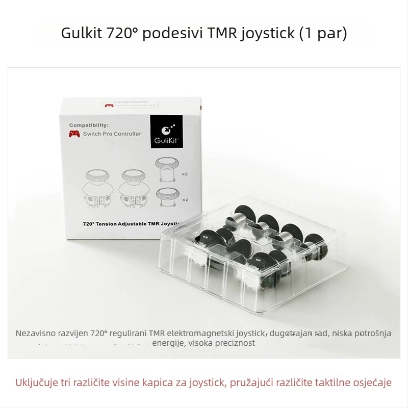 Elektromagnetski joystick s podesivim momentom od 720° za Xbox Elite Series 2 i PS4/PS5/Switch — 4 tipke