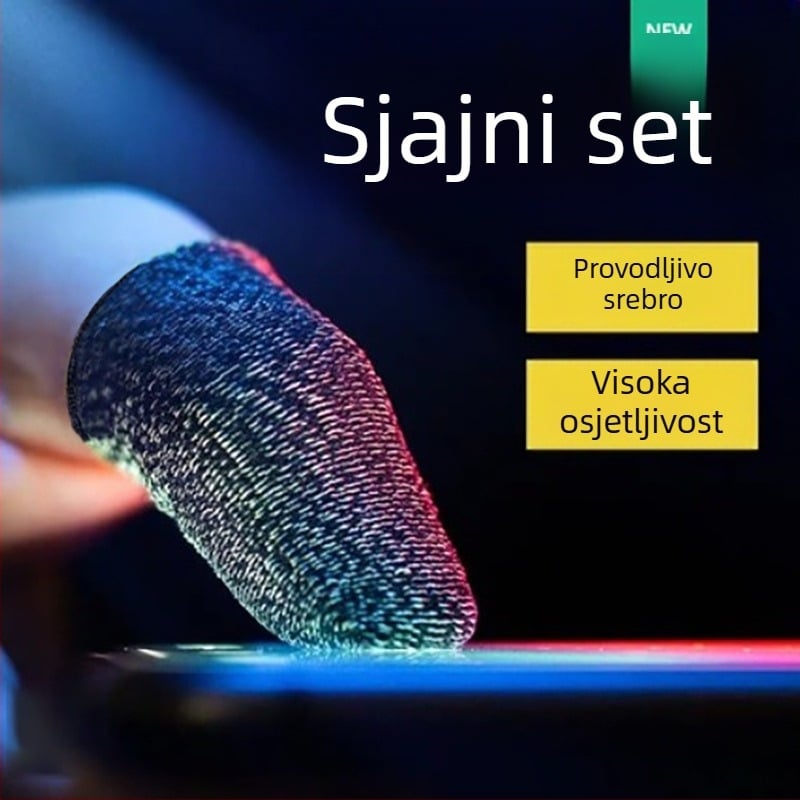 Set od 10 ultra-tankih prstnih navlaka za igre, otpornih na klizanje i znojenje, za mobilne igre