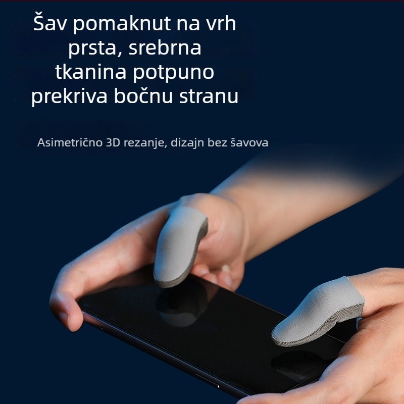 Set od 10 ultra-tankih prstnih navlaka za igre, otpornih na klizanje i znojenje, za mobilne igre