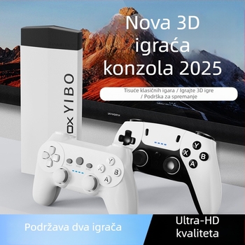 Kućna igraća konzola H10, 128 GB memorije, HDMI sučelje, bežični 2.4G, dvostruki igrač