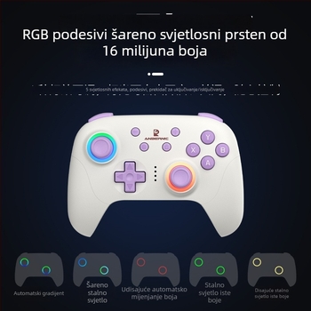 AMPOWN RGP01 gamepad — Bežični višenamjenski kontroler s Bluetooth 5.3/2.4G, USB, vibracija, RGB osvjetljenje