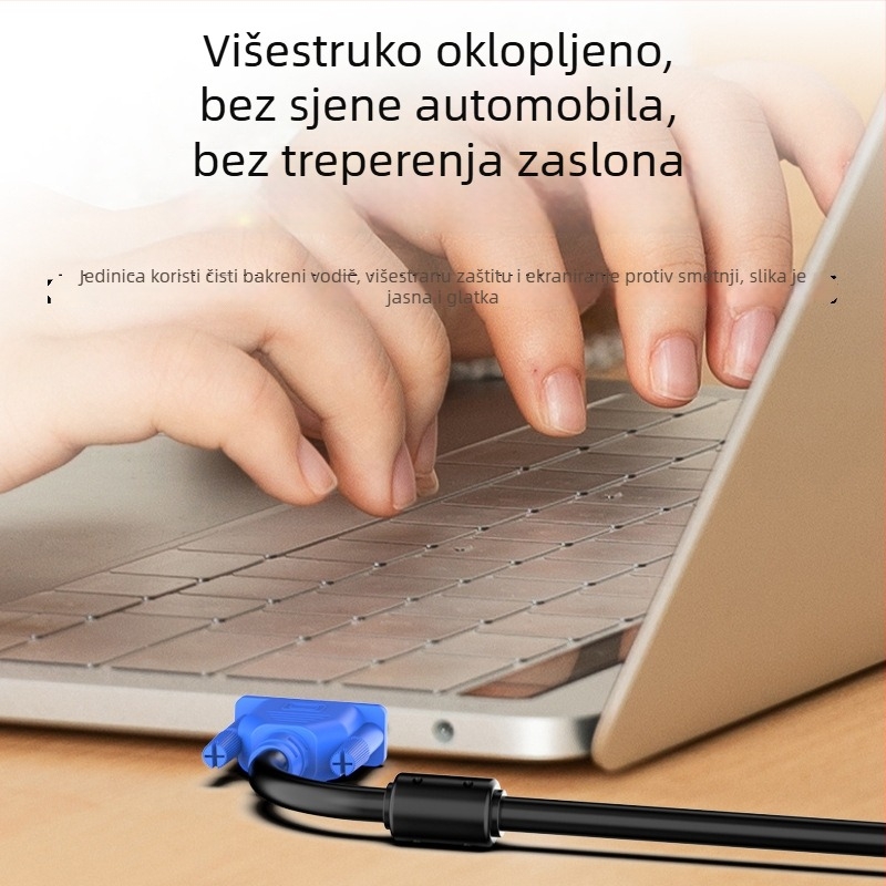 VGA kabel, muški–muški, OFC bakar, duljina 1,5 m / 3 m / 5 m, za računalo i monitor