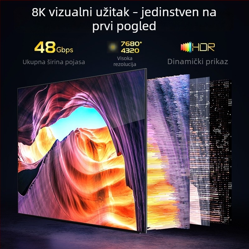 Det optički HDMI kabel, verzija V2.1, 8K/60Hz, HDMI 2.1, za PC, projektor i monitor