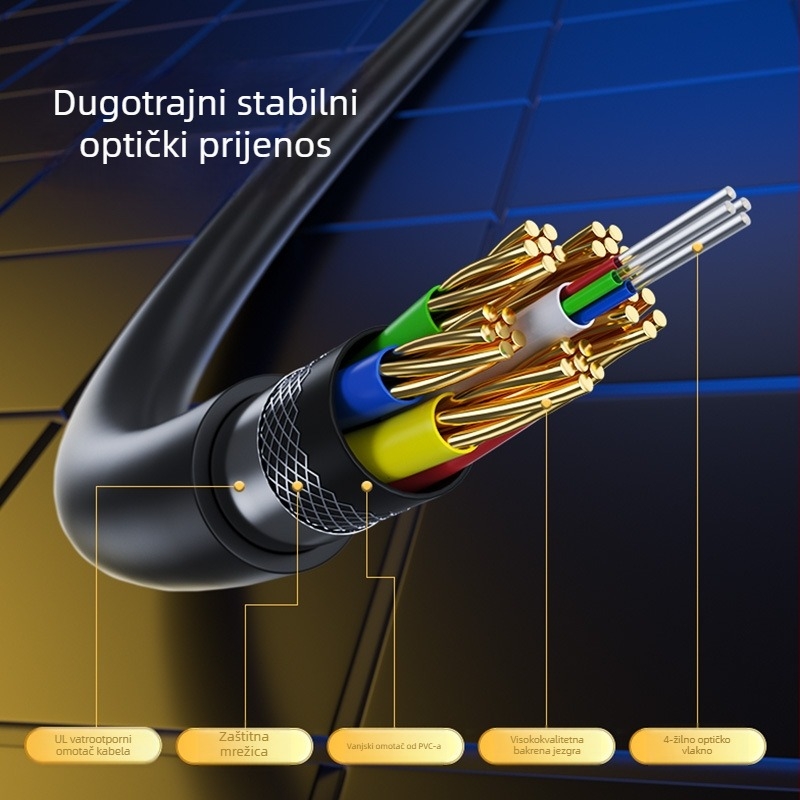 Det optički HDMI kabel, verzija V2.1, 8K/60Hz, HDMI 2.1, za PC, projektor i monitor