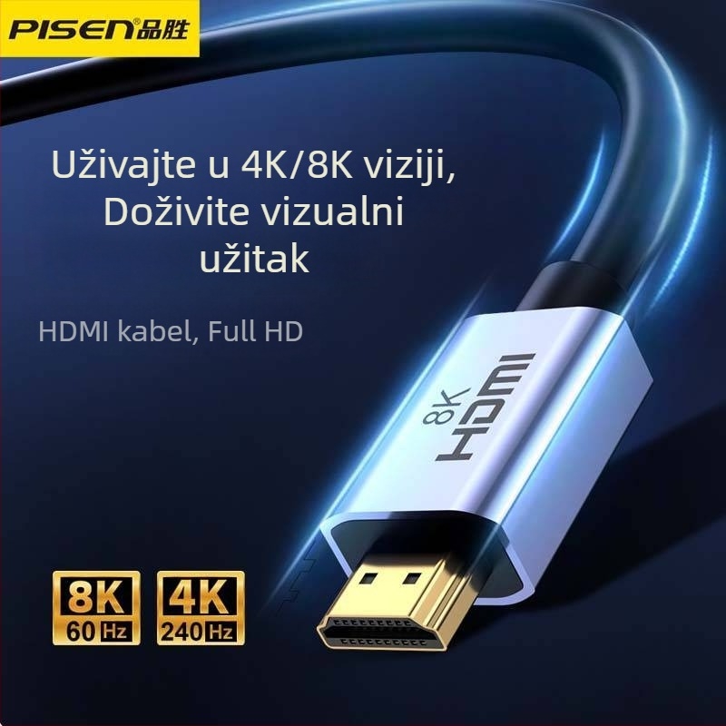 Pinsheng HDMI kabel, zlatno obloženi priključci, duljina 1.5 m, žica od legure