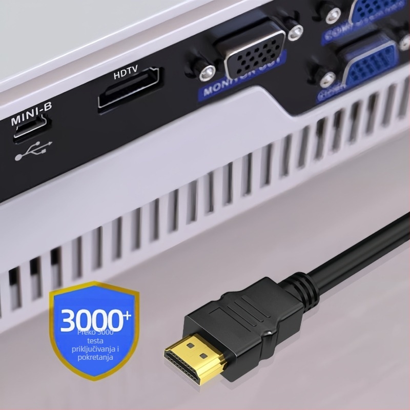 HDTV video kabel, 4K60Hz, 2.0, za računalo na TV, set-top box i projektor, duljina 2 m, legirani vodnik, zlata prevlaka