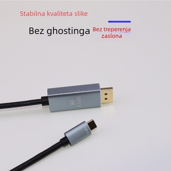 USB-C na DP adapter za 8K HD, 2 m kabel od legure, USB 3.1 sučelje