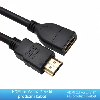 HDMI produžni kabel muški–ženski, 4K, HDMI 2.0, bakar, 1,5 m