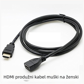 HDMI produžni kabel muški–ženski, 4K, HDMI 2.0, bakar, 1,5 m
