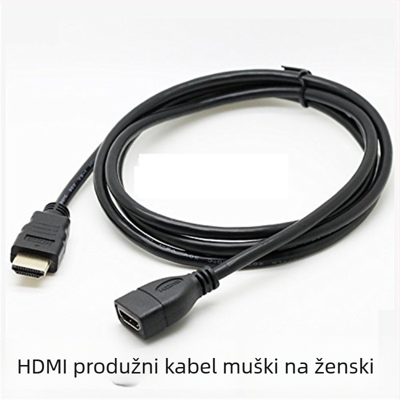 HDMI produžni kabel muški–ženski, 4K, HDMI 2.0, bakar, 1,5 m