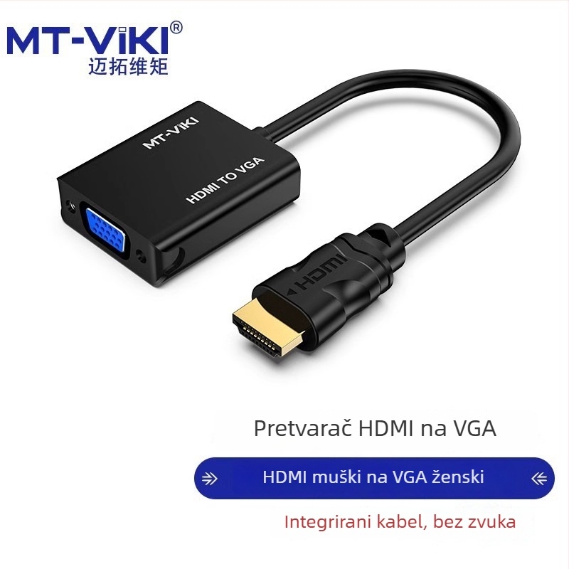 Maituo M02 HDMI na VGA pretvarač, bakar bez kisika, kabel 17 cm