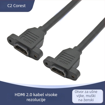 Bakreni HDMI produžni kabel, muški–ženski spoj, video sučelje 2.0, HDMI kabel visoke razlučivosti