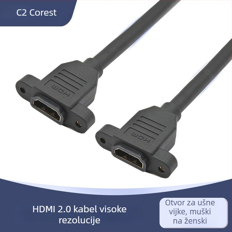 Bakreni HDMI produžni kabel, muški–ženski spoj, video sučelje 2.0, HDMI kabel visoke razlučivosti