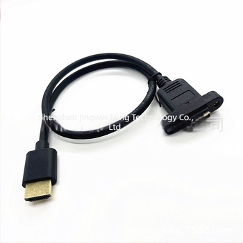 HDMI produžni kabel muški–ženski, dužina 1 m, čista bakar, zlatno obloženo, 4K/2K, s otvorom za vijak