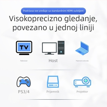 19+1 HDMI tanki kabel za računalo, televizor, set-top box i projektor – verzija 2.0, 4K HDMI kabel visoke rezolucije