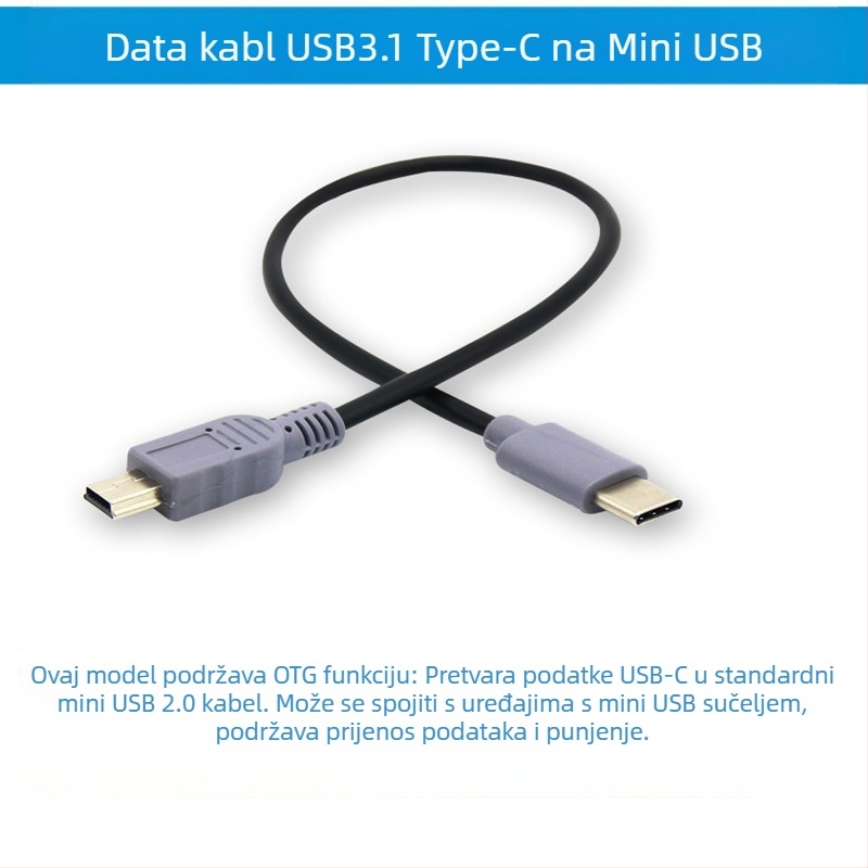 USB kabel Micro USB sučelje, OTG podrška, bakreni vodič, model 15615
