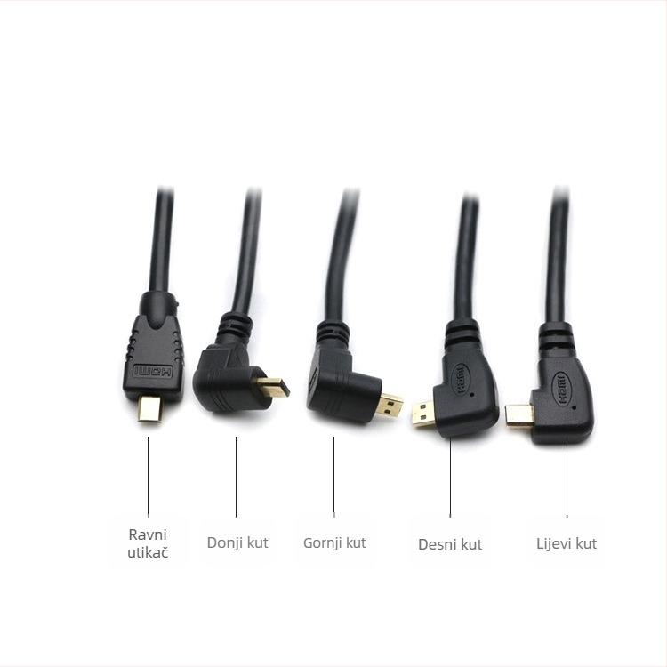 Micro HDMI–HDMI adapter kabel, samički konektor, zlatni premaz, duljina 0,15 m