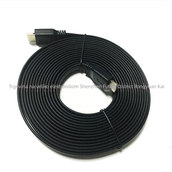 HDMI ploski kabel 1,5 m, HDMI 1.4, crni, za TV i PC