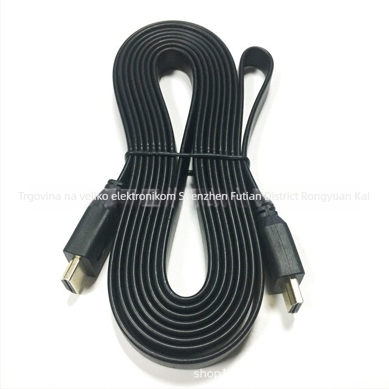 HDMI ploski kabel 1,5 m, HDMI 1.4, crni, za TV i PC