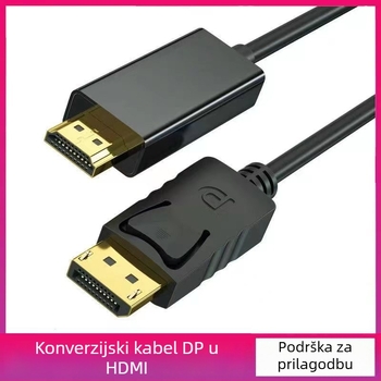 DP na HDMI kabel, adapter kabel 4K/1080p za projektor i PC, video kabel za veliki zaslon