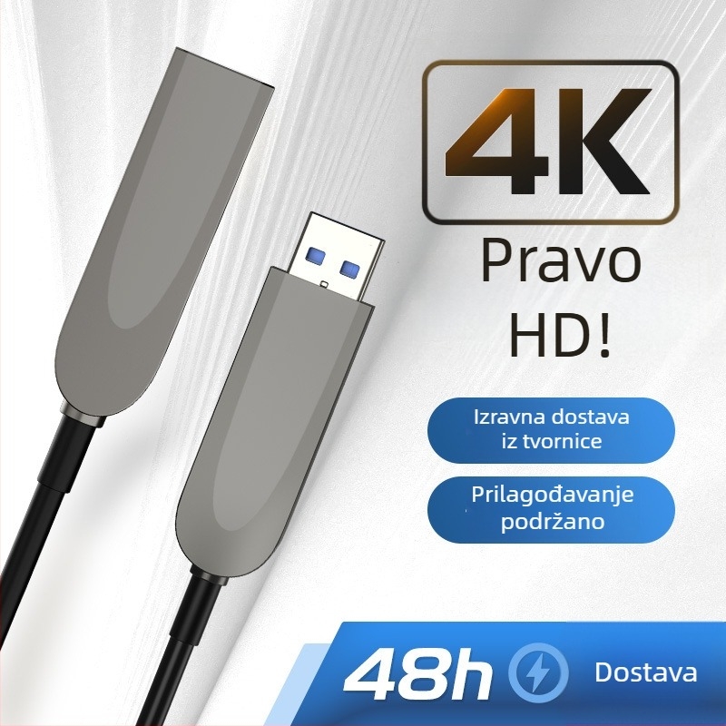 USB 3.0 A muški na A ženski produžni kabel, fleksibilni bakreni vod, brz prijenos podataka do 10 Gbps, PD brzo punjenje 60 W