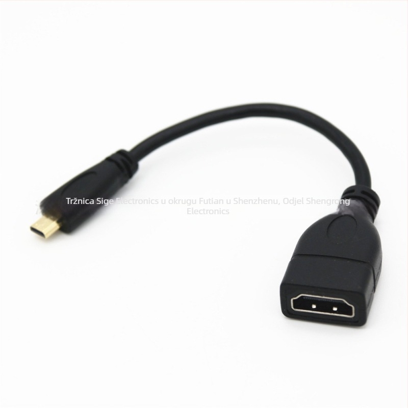 Micro HDMI na HDMI ženski adapter kabel, HDMI ženski na Micro HDMI muški produžni kabel, verzija 1.4