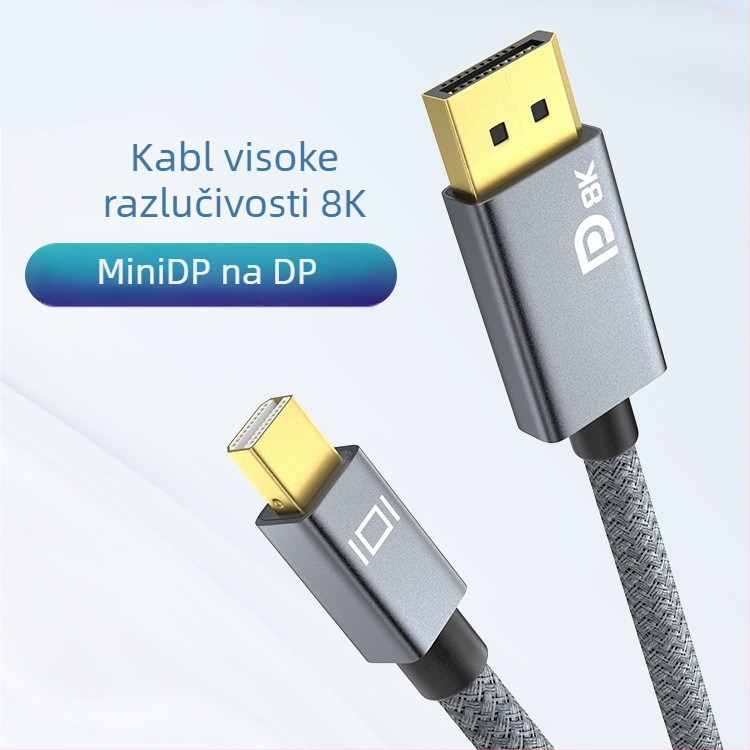Mini DP na DP kabel s adapterom, bakreni vodič, duljina 2 m