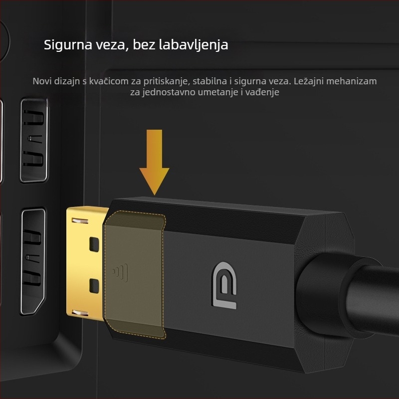 DisplayPort na DisplayPort kabel, muški–muški, verzija 1.2, bakar bez kisika, duljina 1–5 m