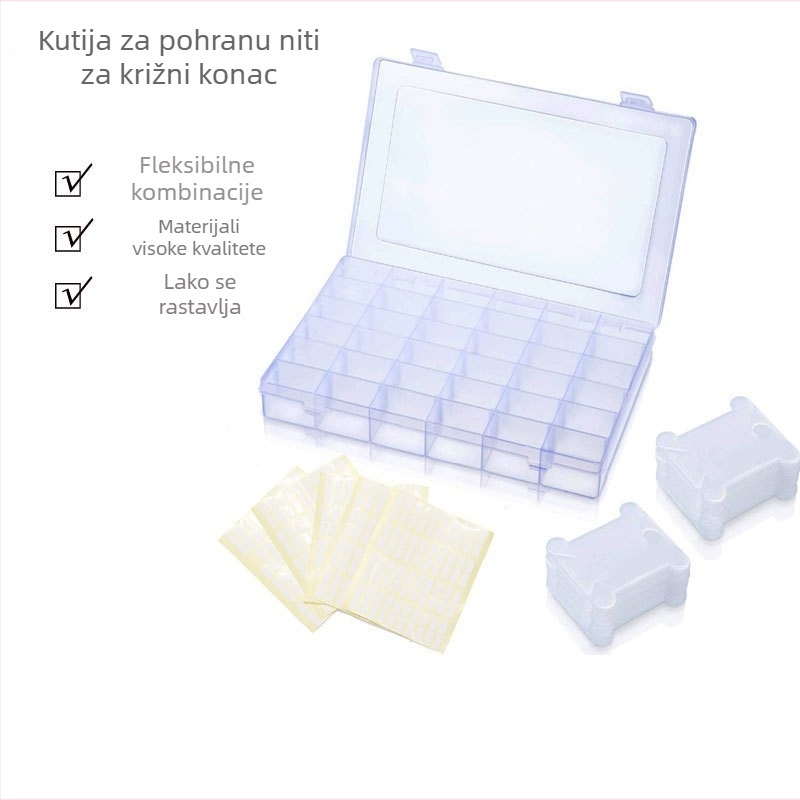 Fei Lanrui šivaća kutija s 36‑polnim navijanjem ploča i ručnim navijanjem - 100 kutija po kartonu, 445 g, mogućnost prilagodbe