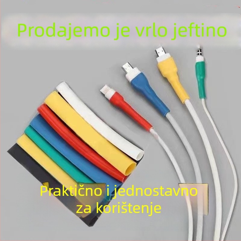Zaštitna navlaka za kabel za podatke s toplinskim stezanjem cijevi za Apple i Android punjače — popravna navlaka, jednostavan navijački dizajn