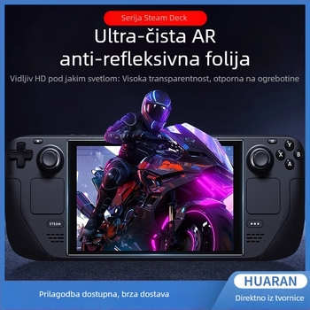 HUARAN PET zaštitni film za prednji zaslon Steam Deck, anti-refleksijski, anti-plavo svjetlo, HD, otporan na padove